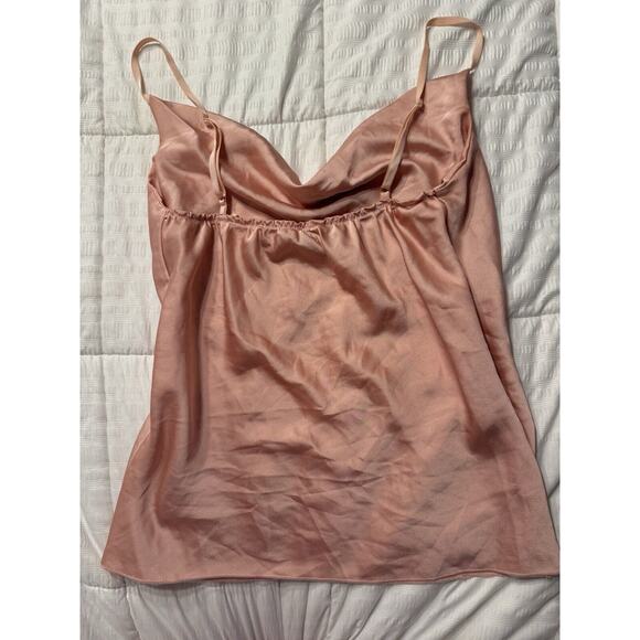 Venti6 Pink Tank Top Cowl Neck Adjustable Straps Women's Small Made in Italy Lux - Picture 6 of 6